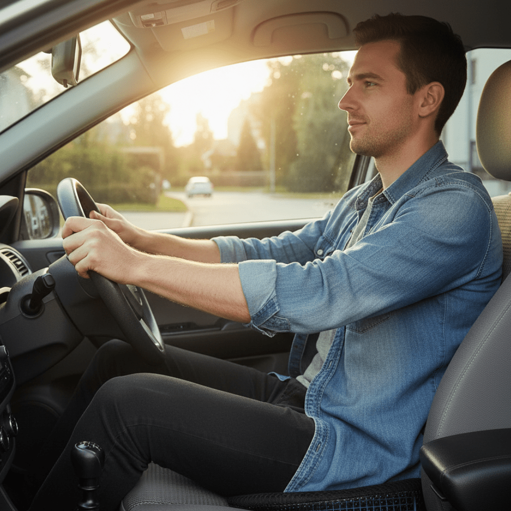 NERVOLIFT – Coussin de siège auto en mousse à mémoire pour soulagement du sciatalgie et soutien de la posture