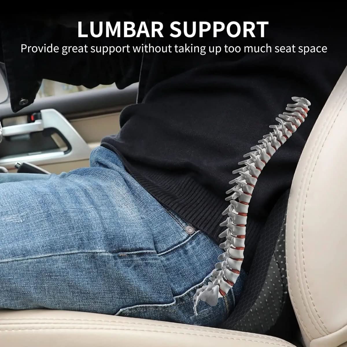 NERVOLIFT – Coussin de siège auto en mousse à mémoire pour soulagement du sciatalgie et soutien de la posture
