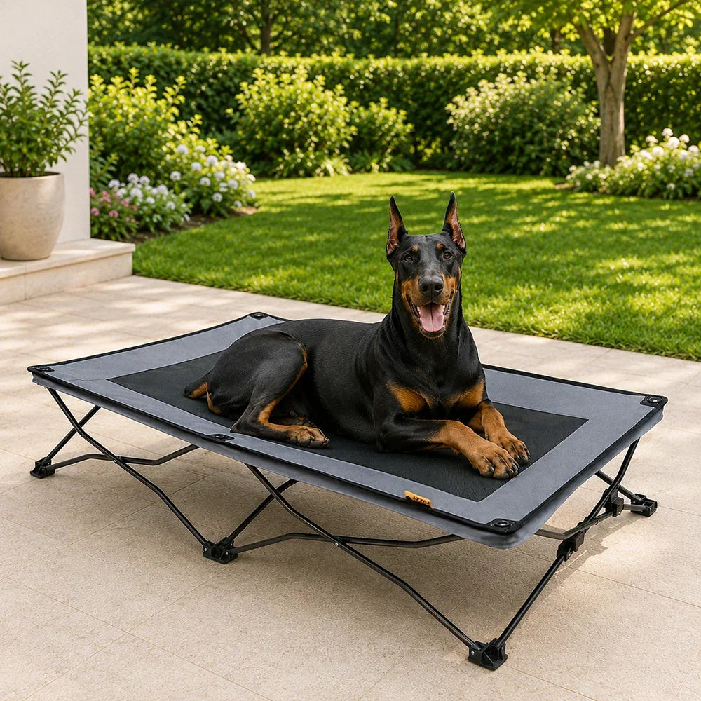 ROAMNEST – Lit surélevé portable pour animaux de compagnie actifs