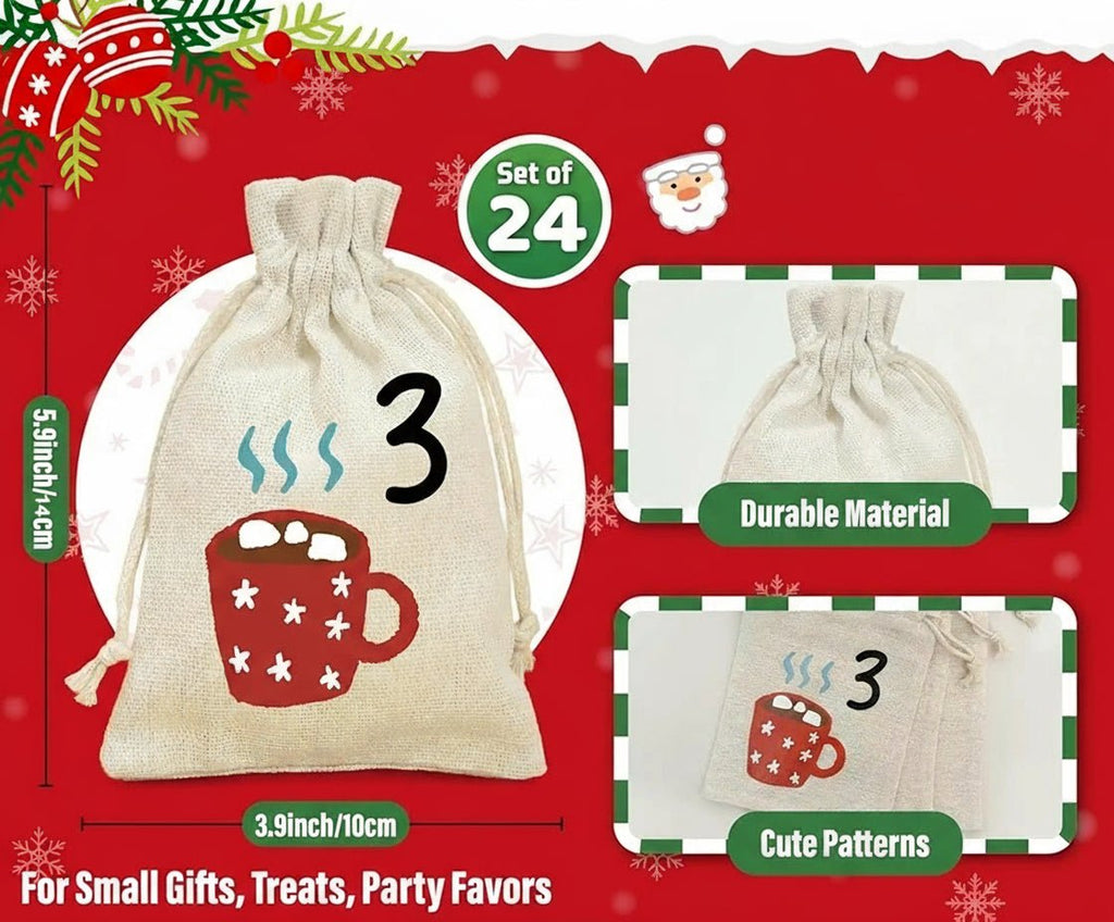 CANDIBAG – 24 sacs cadeaux pour de douces surprises de l'Avent