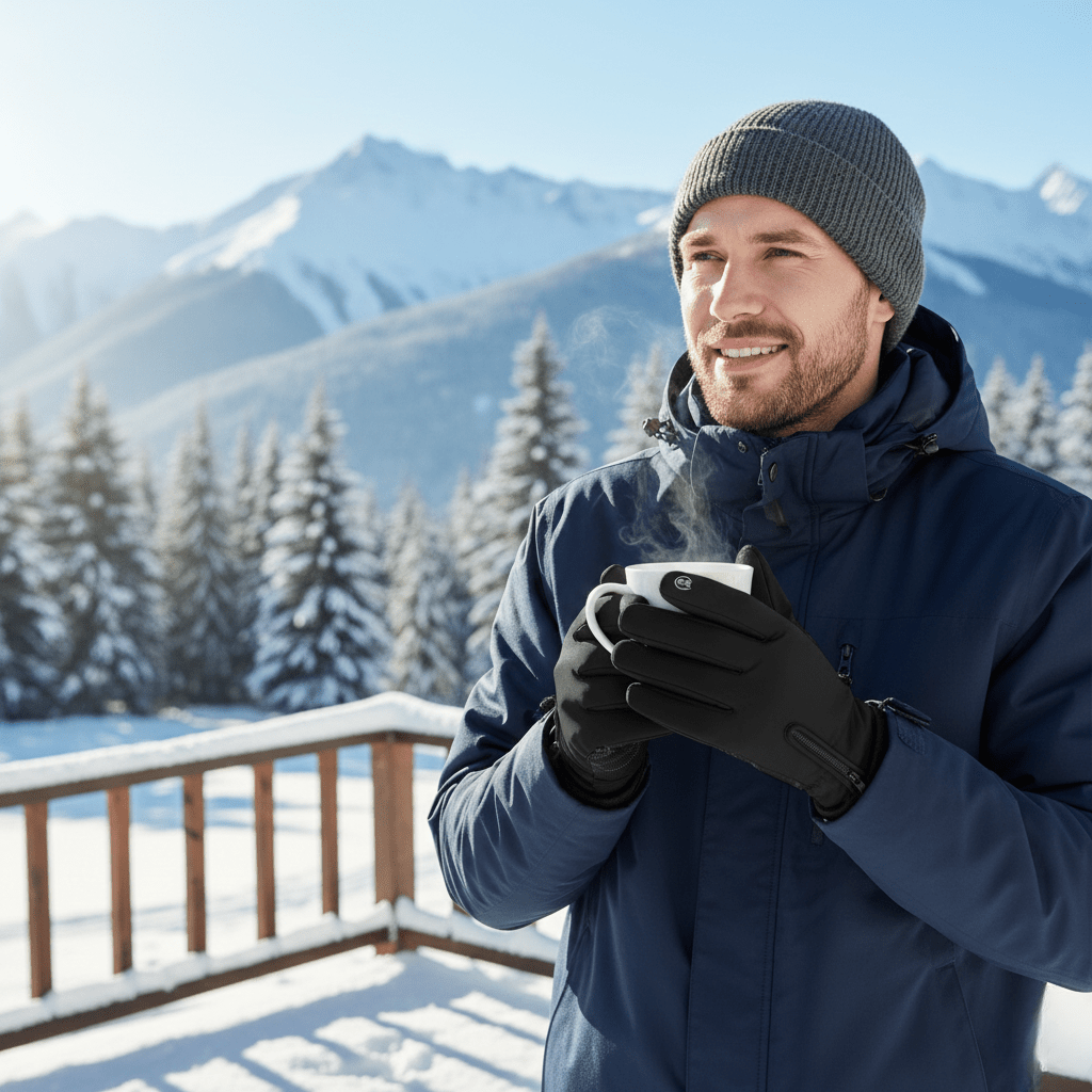 SNOWPROTECT – Gants chauffants isolés pour la neige, la pluie et le vent avec fonction tactile