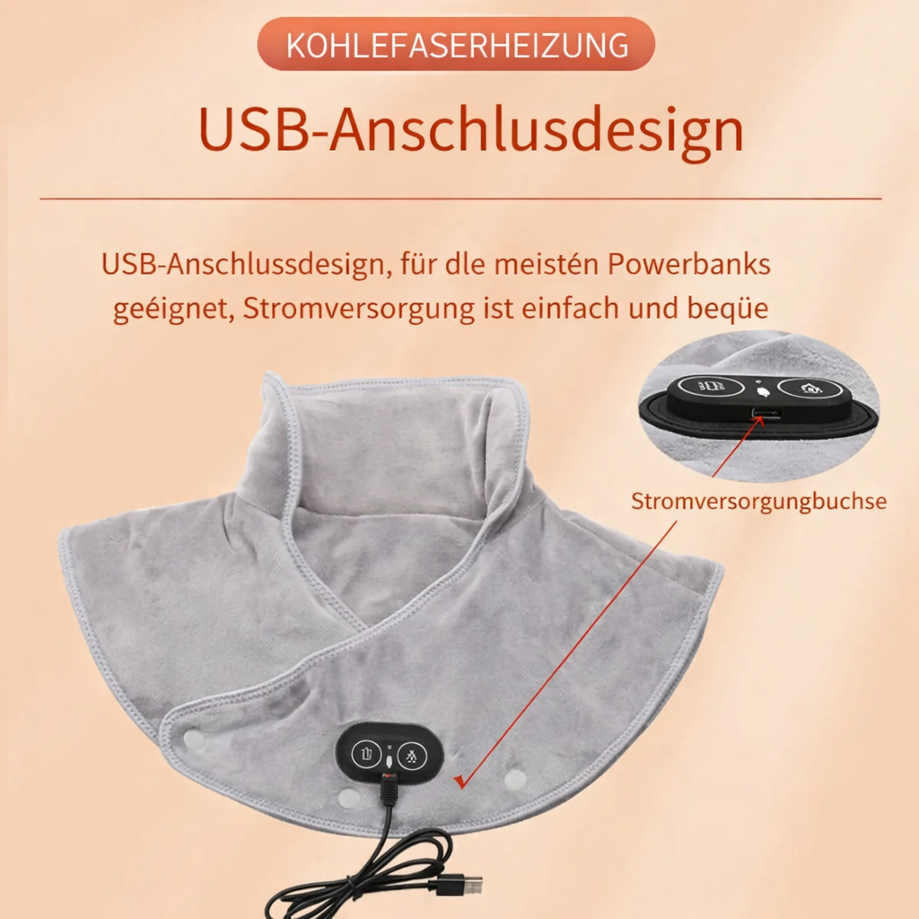 Massage de cou | Coussin de massage pour les épaules | Chaleur et vibration | ThermoLiva