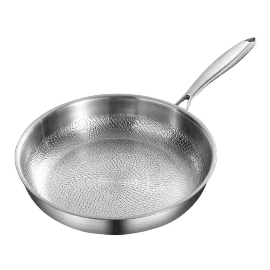 Ustensiles de cuisine en titane avec finition martelée – des ustensiles durables et élégants en couleur argent métallique