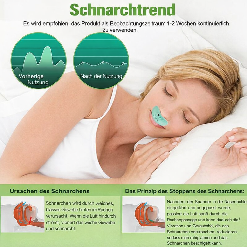 Clip nasal anti-ronflement | Aide à la respiration nasale électronique | Support de flux d'air silencieux | NasoEase