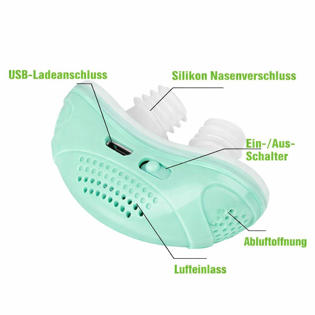 Clip nasal anti-ronflement | Aide à la respiration nasale électronique | Support de flux d'air silencieux | NasoEase