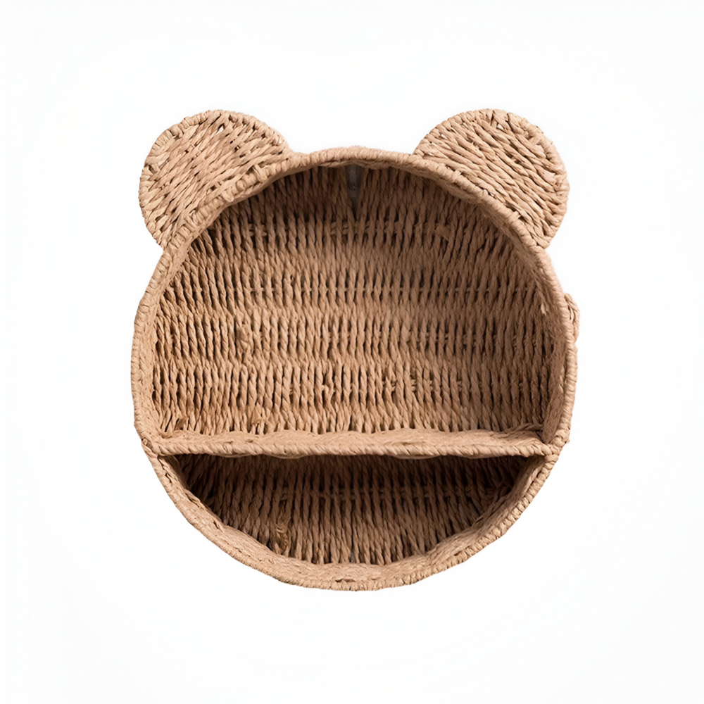 DyreHygge Étagère – Étagère Murale en Rattan en Forme d'Animal Fait Main