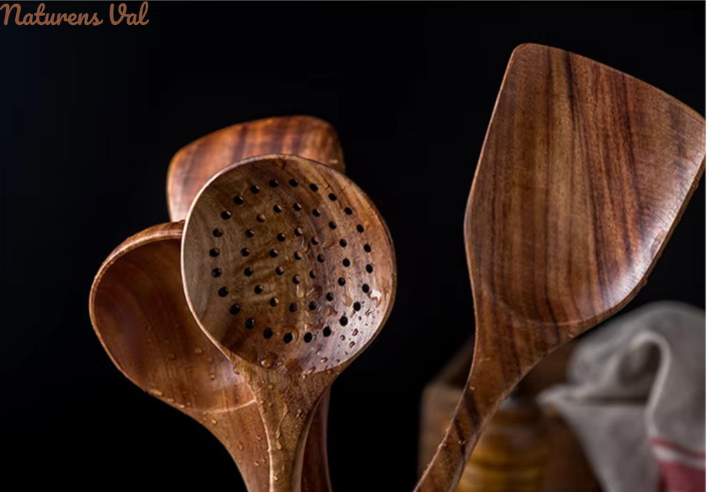 Teakora – Ensemble d'ustensiles de cuisine durables en bois de teck