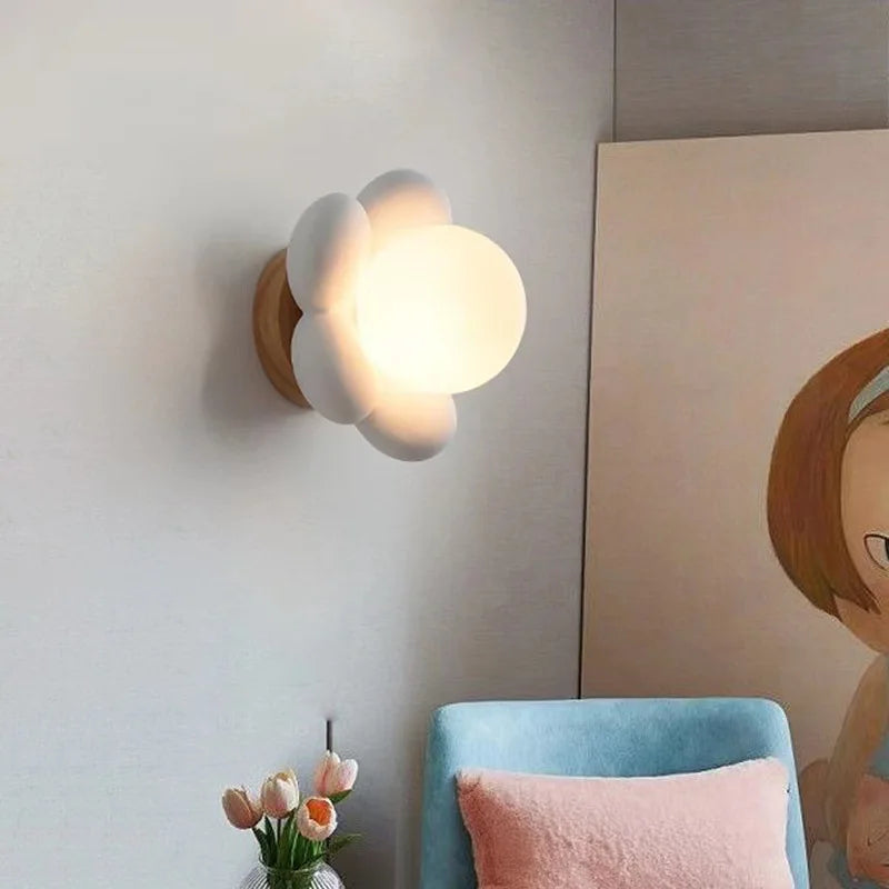 Applique en Couleur Crème Éclairage Romantique