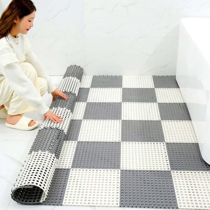 GRIPSHIELD - Tapis de bain antidérapants et imperméables pour une douche sûre et confortable