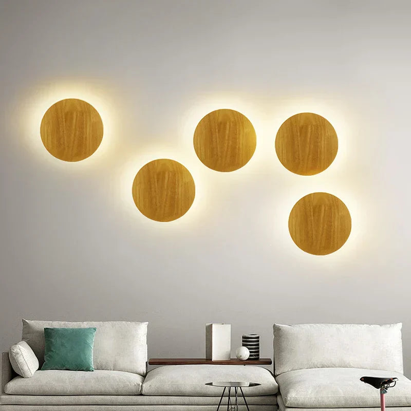 Luminaires Muraux en Bois Nordique – Luminaires Muraux LED Modernes au Design Scandinave