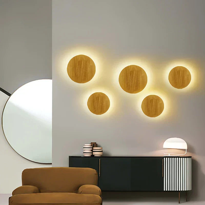 Luminaires Muraux en Bois Nordique – Luminaires Muraux LED Modernes au Design Scandinave