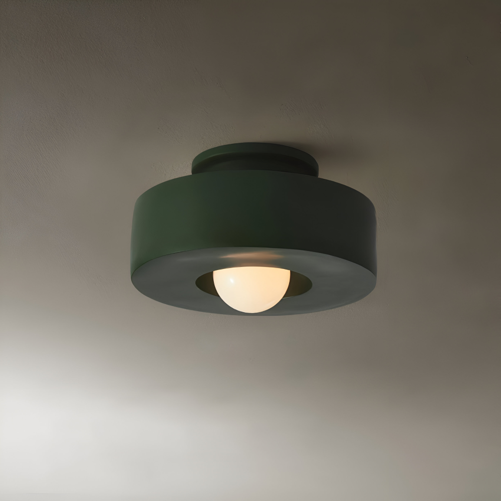 LumaHalo – Lampe de plafond ronde moderne en verre et résine