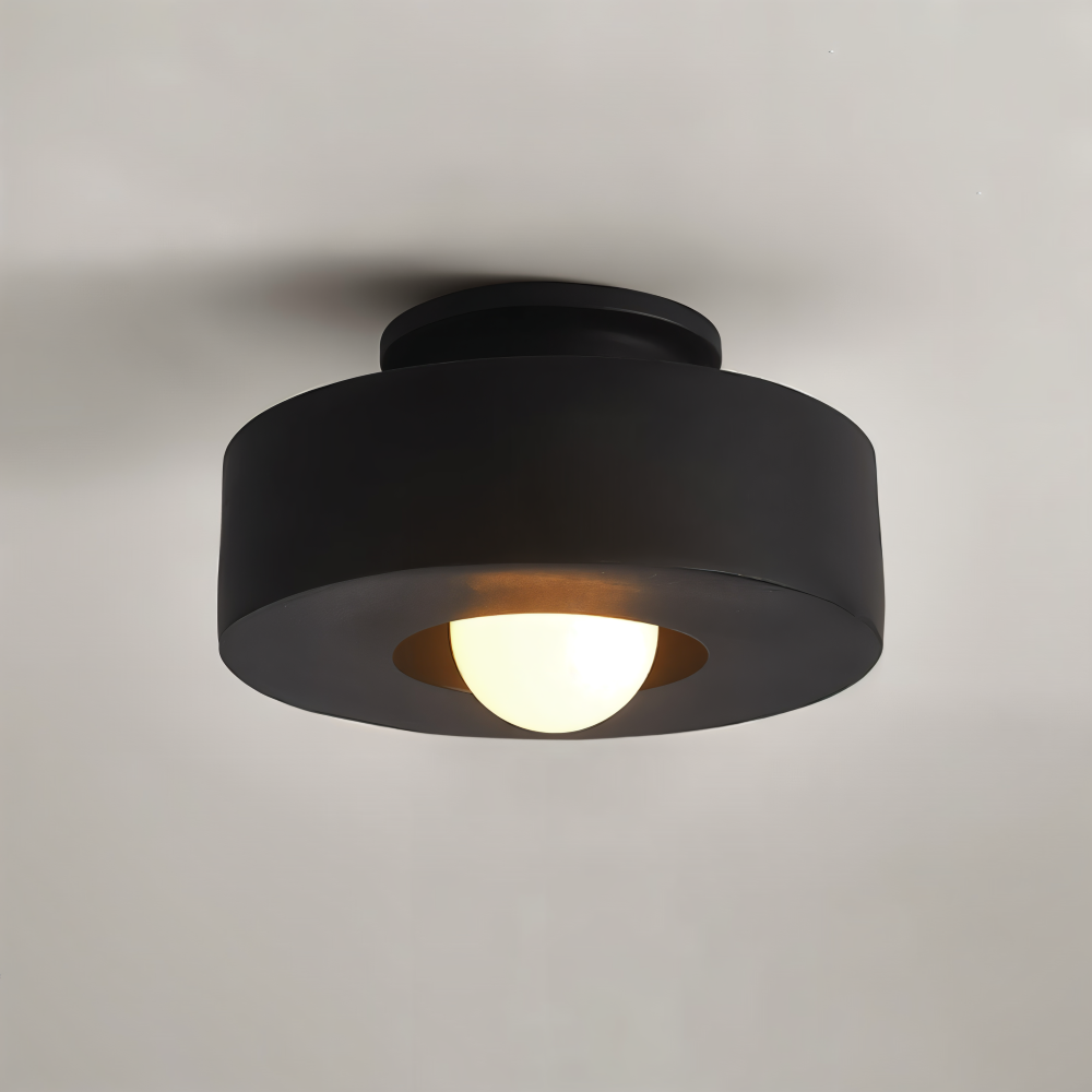 LumaHalo – Lampe de plafond ronde moderne en verre et résine
