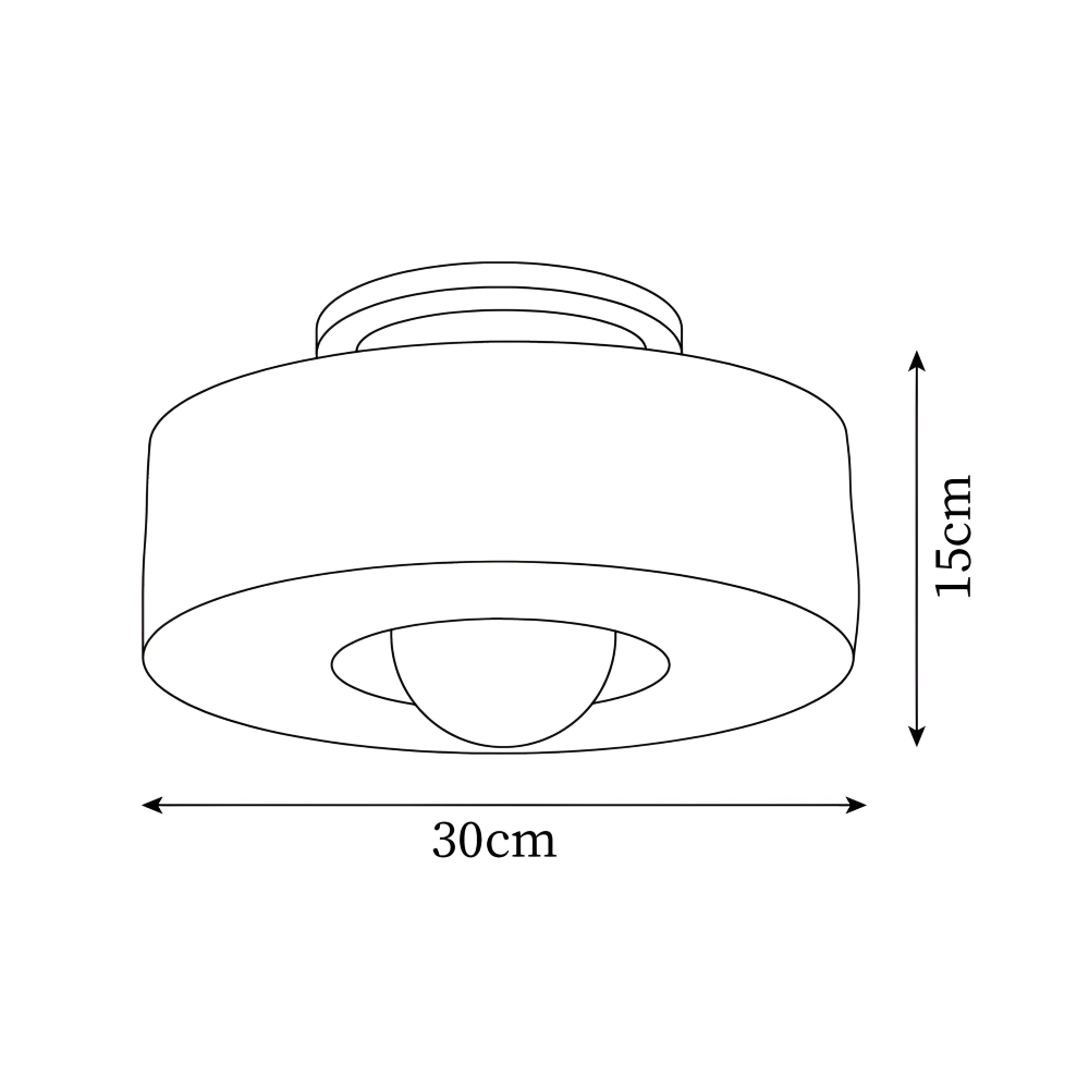 LumaHalo – Lampe de plafond ronde moderne en verre et résine