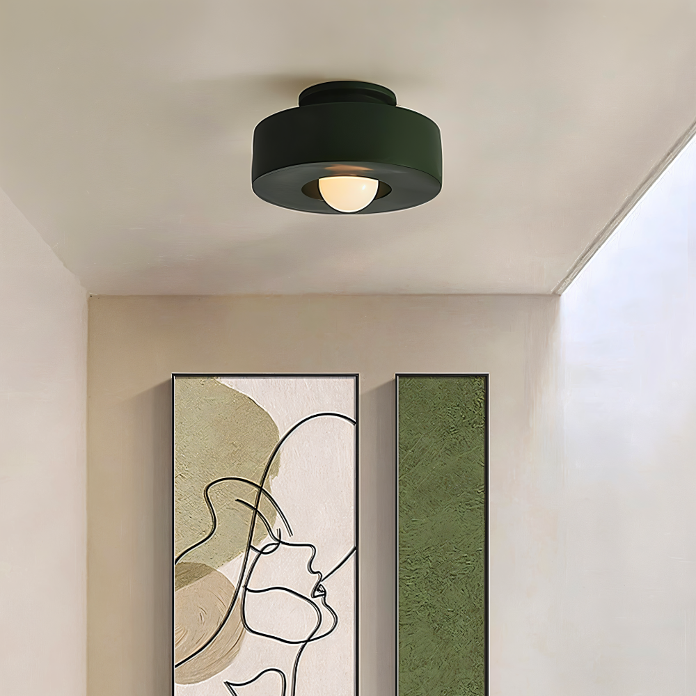 LumaHalo – Lampe de plafond ronde moderne en verre et résine