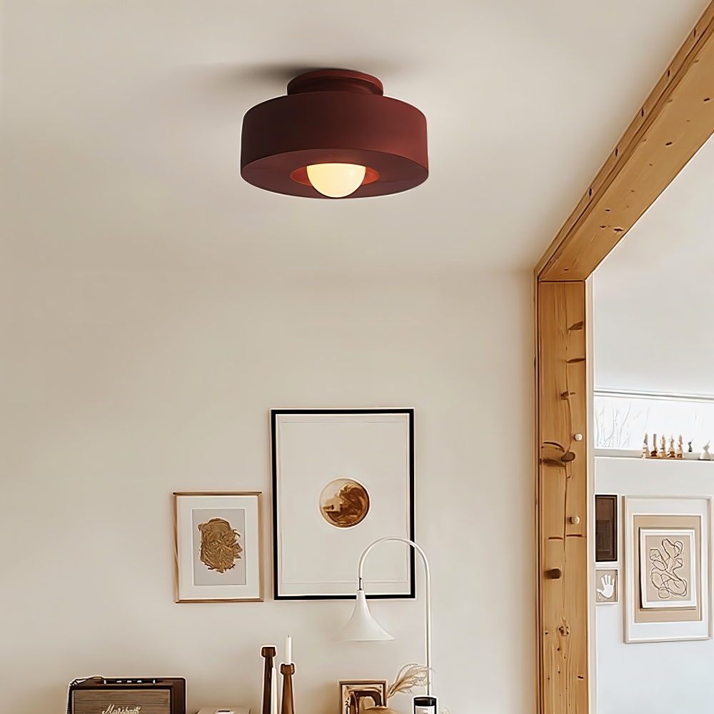LumaHalo – Lampe de plafond ronde moderne en verre et résine