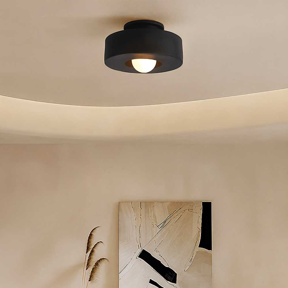 LumaHalo – Lampe de plafond ronde moderne en verre et résine