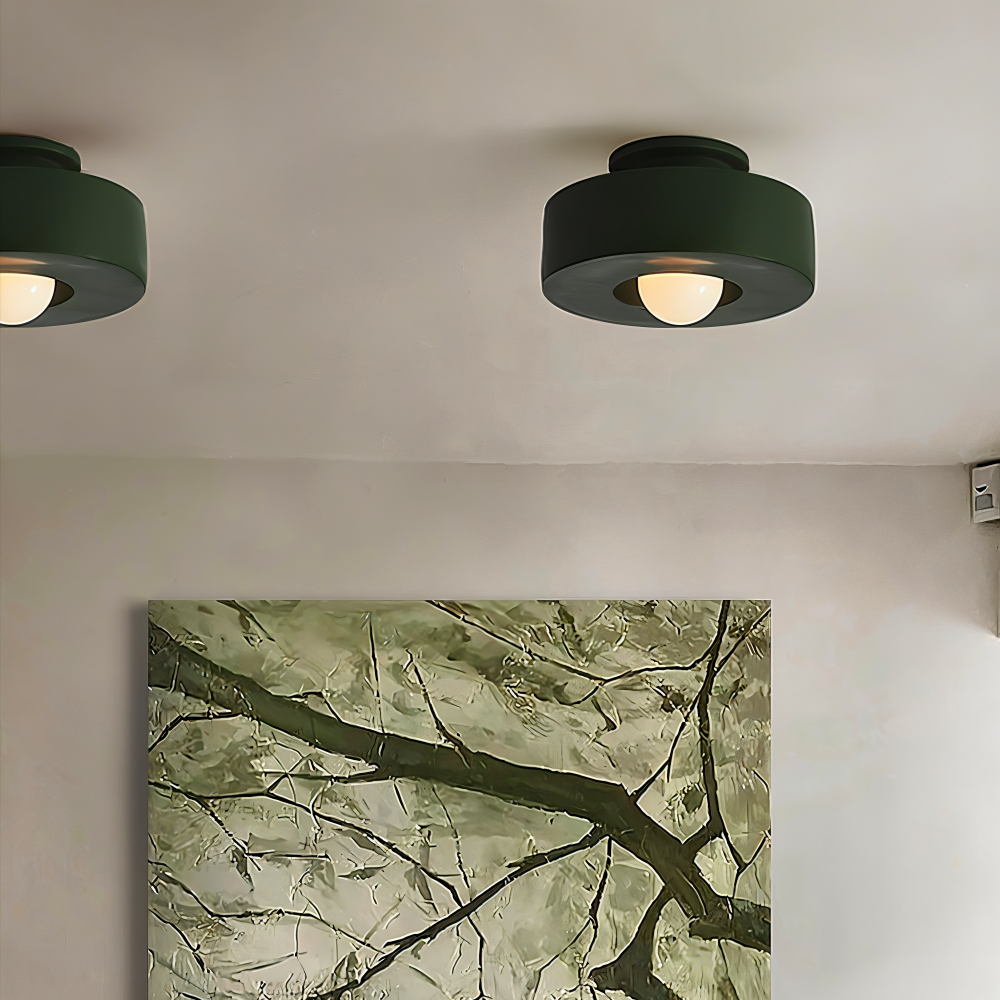 LumaHalo – Lampe de plafond ronde moderne en verre et résine