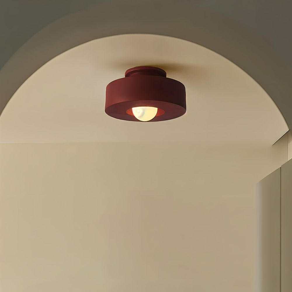 LumaHalo – Lampe de plafond ronde moderne en verre et résine