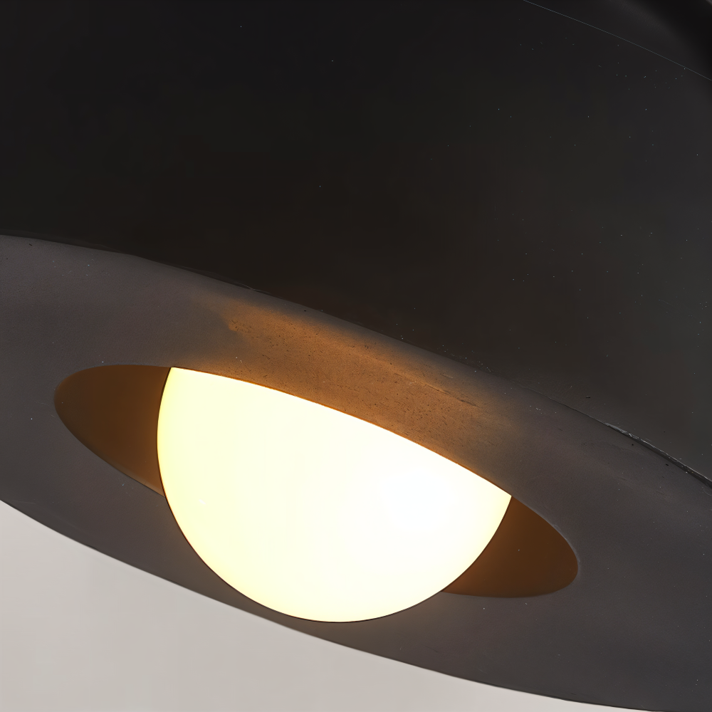 LumaHalo – Lampe de plafond ronde moderne en verre et résine