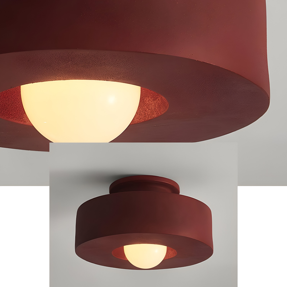 LumaHalo – Lampe de plafond ronde moderne en verre et résine