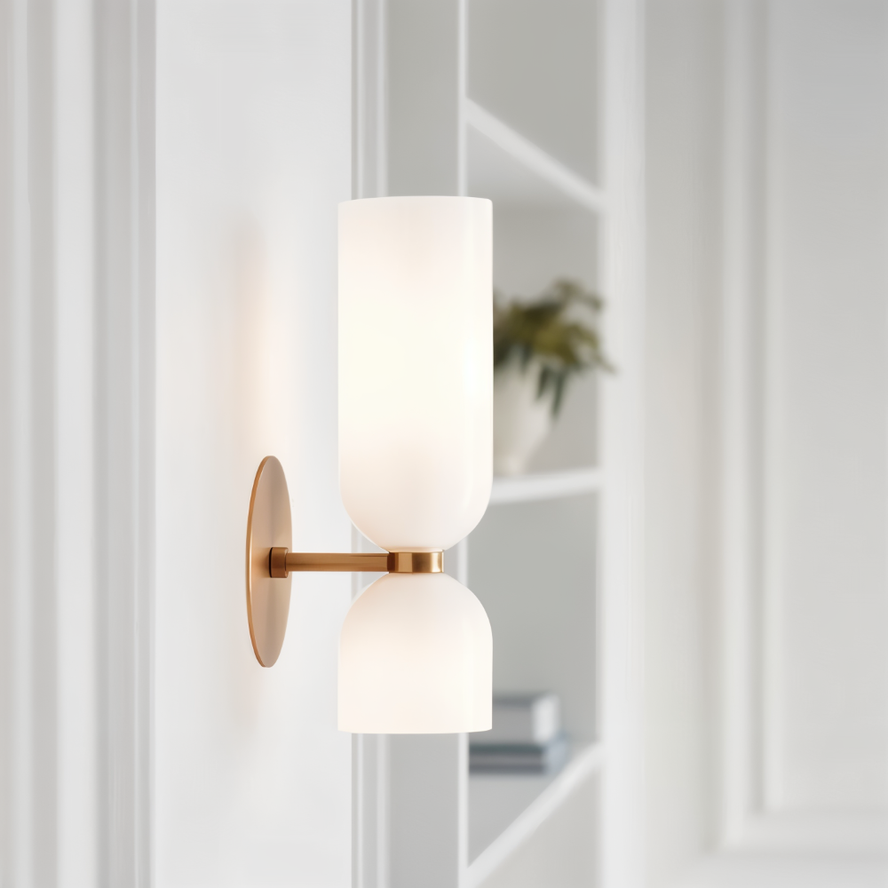 CapsuleLume Applique Murale – Applique en Verre Moderne avec Éclairage LED Up & Down