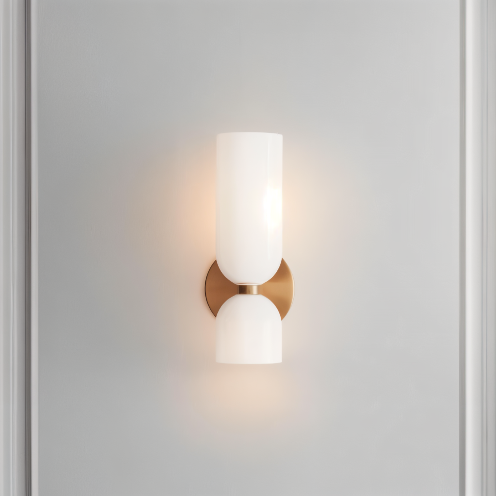 CapsuleLume Applique Murale – Applique en Verre Moderne avec Éclairage LED Up & Down