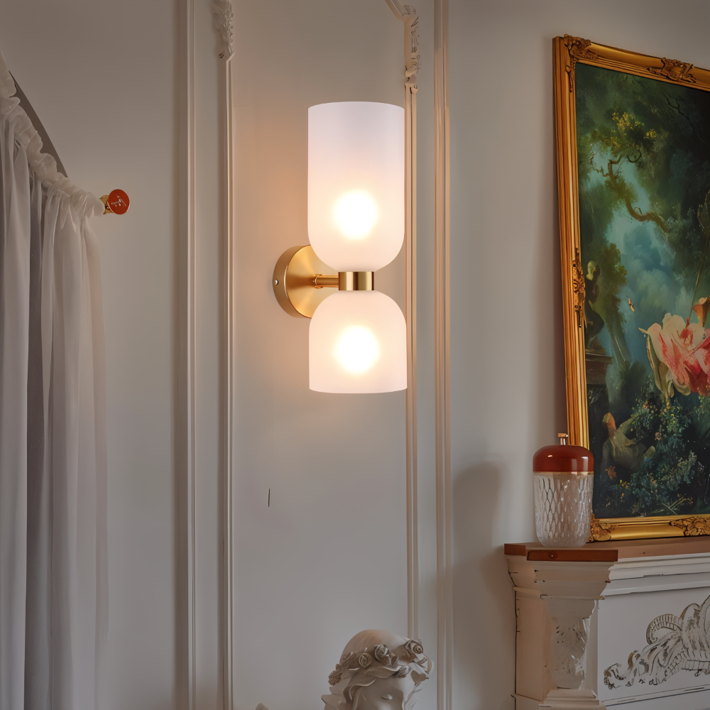 CapsuleLume Applique Murale – Applique en Verre Moderne avec Éclairage LED Up & Down