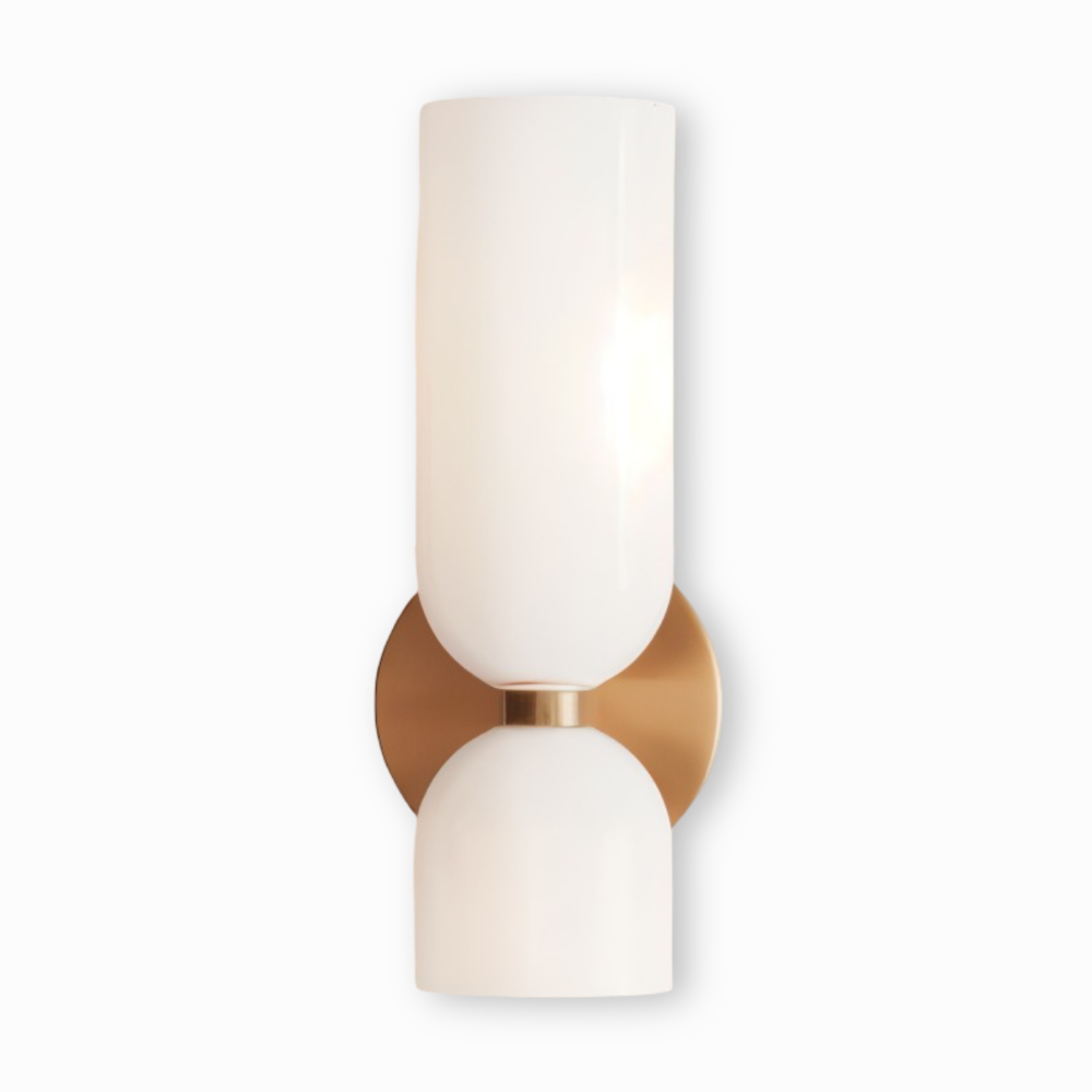 CapsuleLume Applique Murale – Applique en Verre Moderne avec Éclairage LED Up & Down