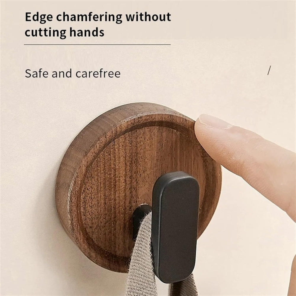 Crochet mural en bois de noyer nordique