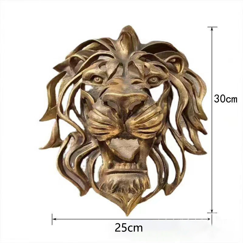 Tête de Lion en Métal Décoration Murale - Élégante et Robuste