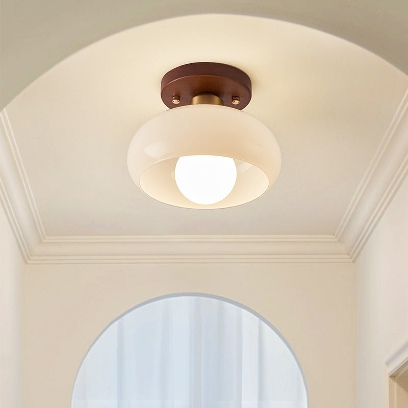Élégante lampe de plafond Bauhaus couleur crème