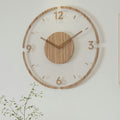 Nordic – Horloge murale silencieuse en bois massif, 35 cm