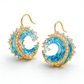 Rochelle - Boucles d'oreilles en résine Vagues de l'océan