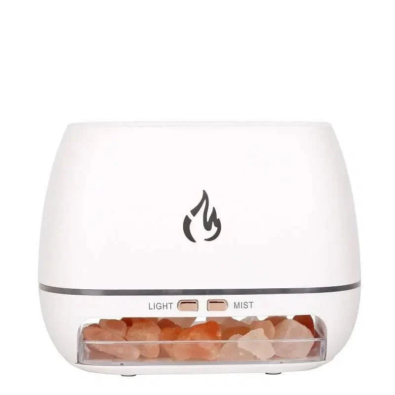 Atmosphère relaxante avec effet de feu et brume apaisante