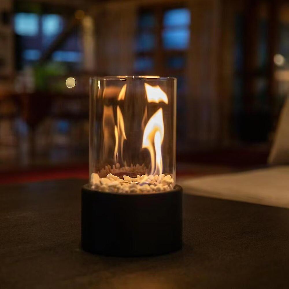 AeviaFlame – Lampe à huile élégante en verre avec cadre en métal pour un éclairage d'ambiance intemporel