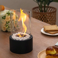 AeviaFlame – Lampe à huile élégante en verre avec cadre en métal pour un éclairage d'ambiance intemporel