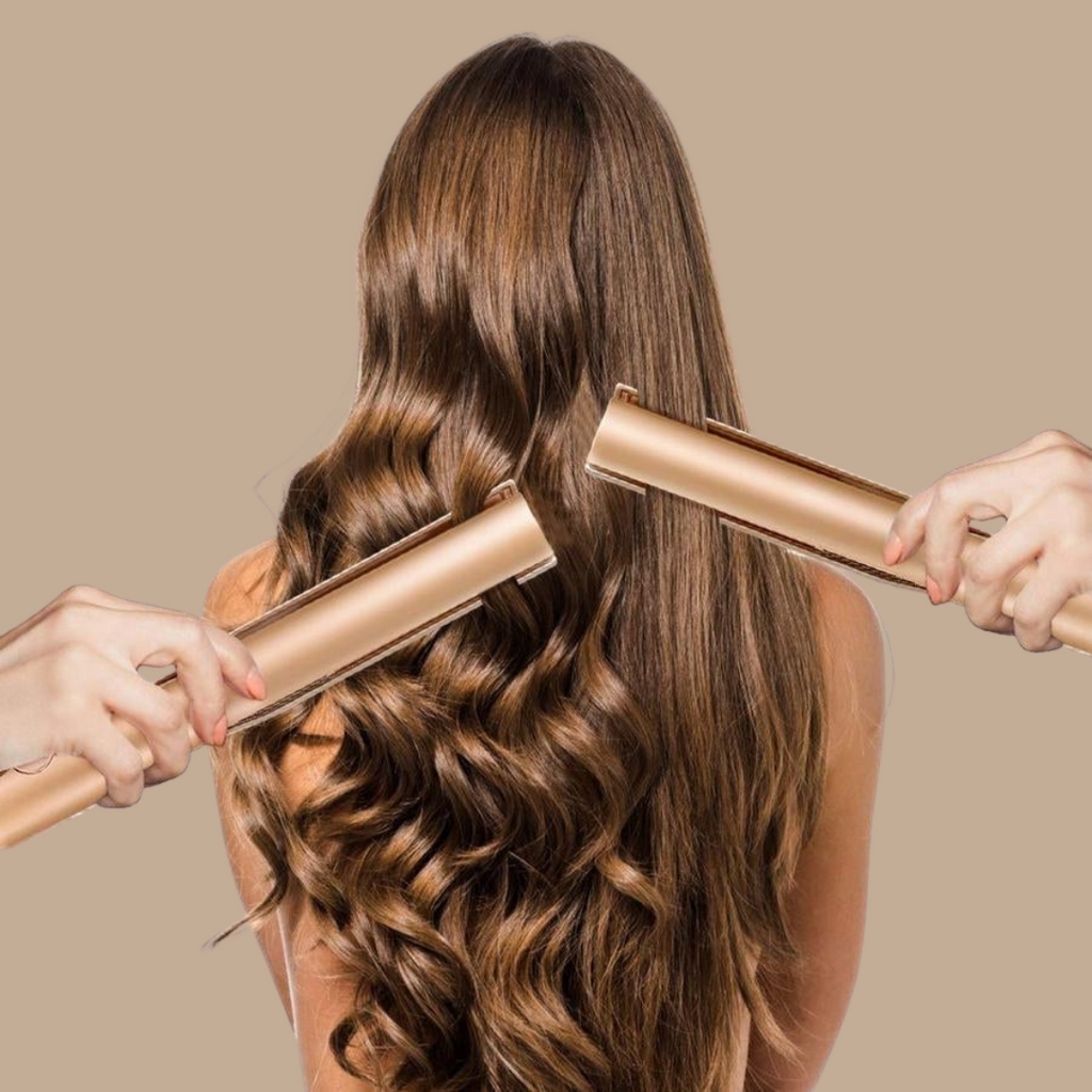 LockenLieb™| Fer à friser pour des boucles parfaites | Fer à vaguer et brosse à air chaud pour des coiffures de salon