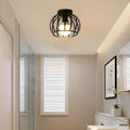 GeoLume – Lampe de Plafond Géométrique en Métal Noir