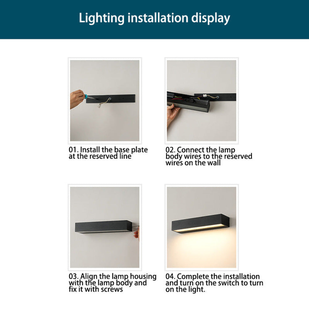 Applique murale LED étanche en aluminium pour extérieur