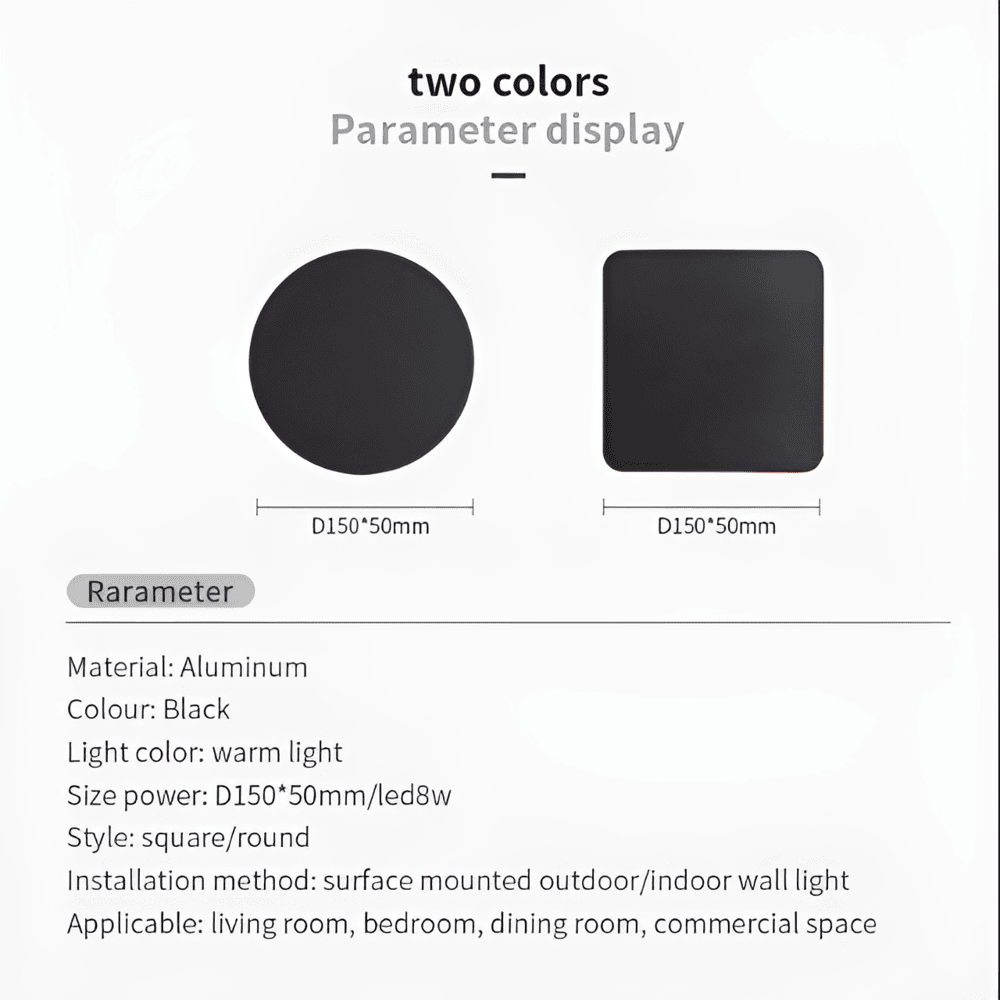 AquaLume Applique Murale – Élégante Lampe LED Étanche en Aluminium pour Extérieur