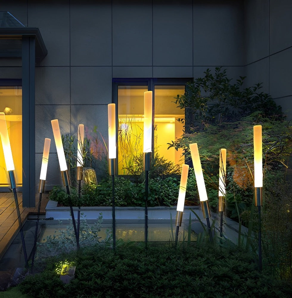 Lampe solaire d'extérieur moderne pour jardin et allée
