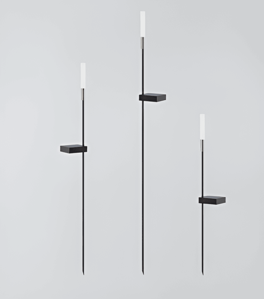 Lampe solaire d'extérieur moderne pour jardin et allée