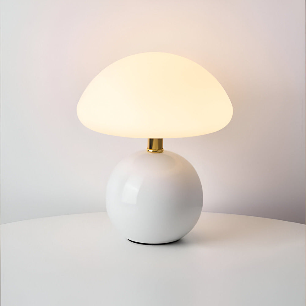 Mushora – Lampe de table inspirée du Bauhaus en forme de champignon avec 3 couleurs LED