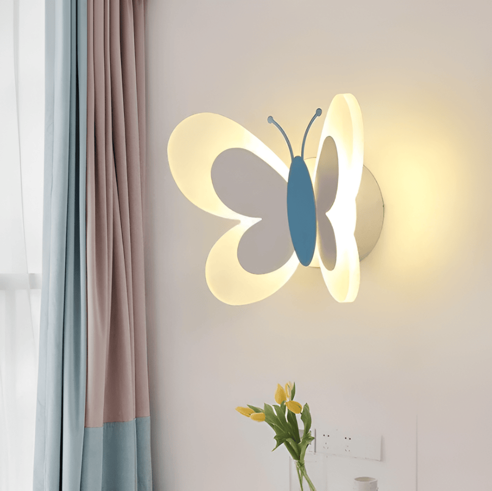 Lampe murale LED avec design de papillon – lampe colorée pour enfants