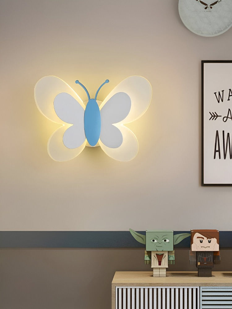 Lampe murale LED avec design de papillon – lampe colorée pour enfants