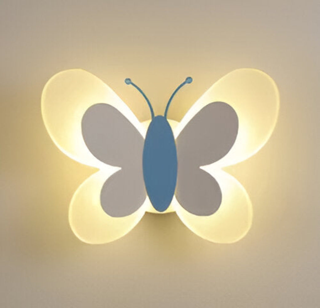 Lampe murale LED avec design de papillon – lampe colorée pour enfants