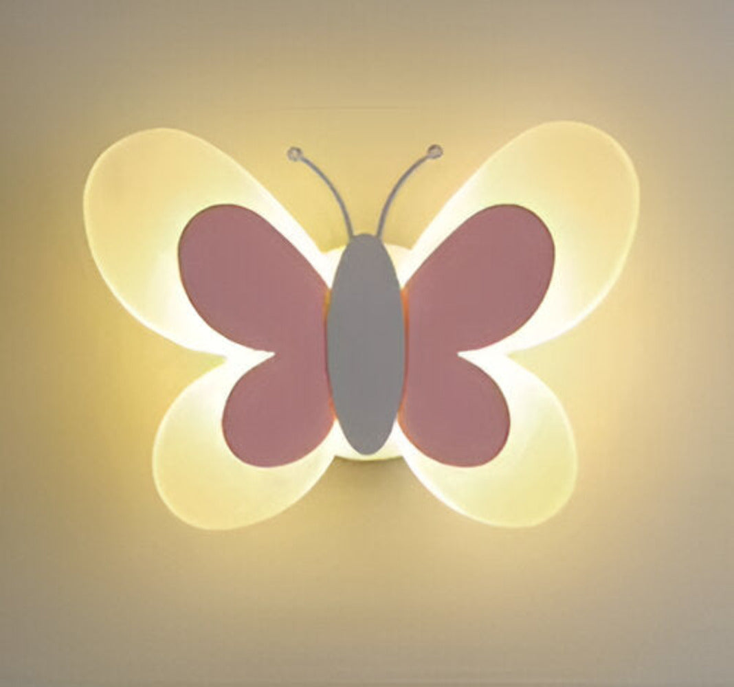 Lampe murale LED avec design de papillon – lampe colorée pour enfants