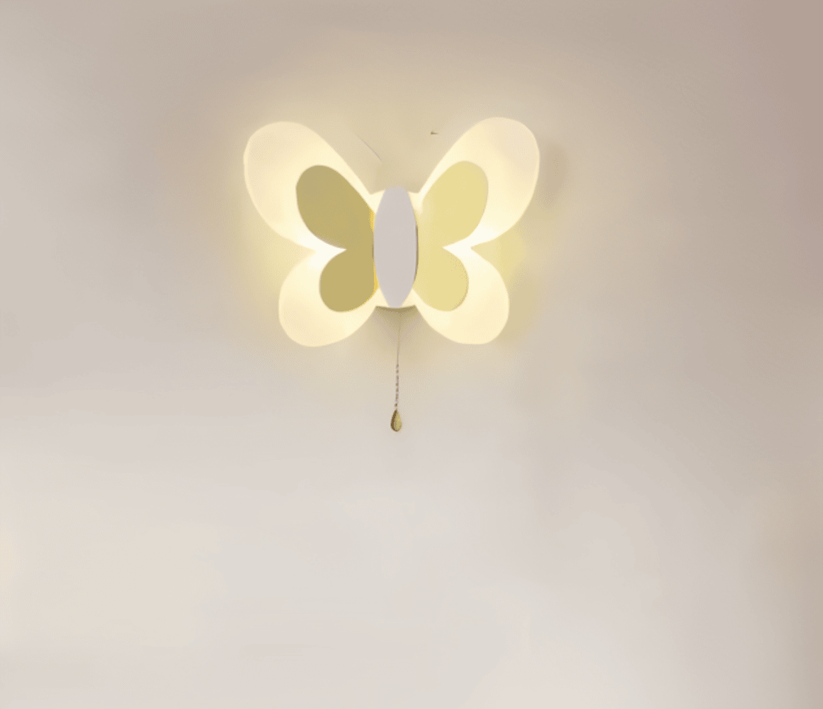 Lampe murale LED avec design de papillon – lampe colorée pour enfants