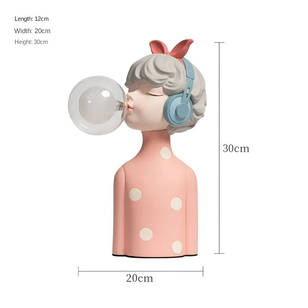BubbleFairies Lampe de Table - Charmante Quatuor de Statues de Filles Dessinées